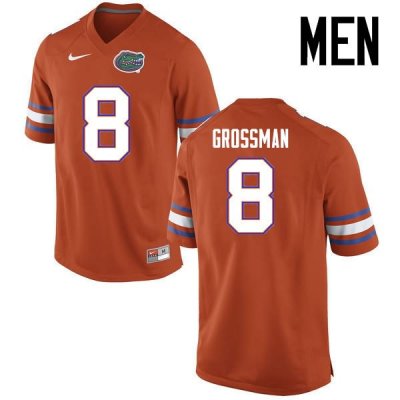 Men's Florida Gators #8 Rex Grossman NCAA Nike Orange Authentic Stitched College Football Jersey TGJ4762SD